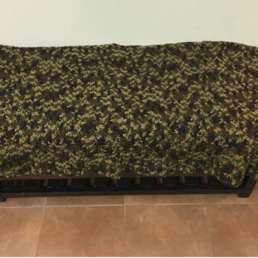 Handmade Crochet CAMO Blanket